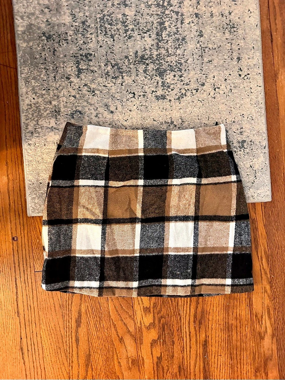 Missguided Plaid Mini Skirt in Brown & Black Size Medium